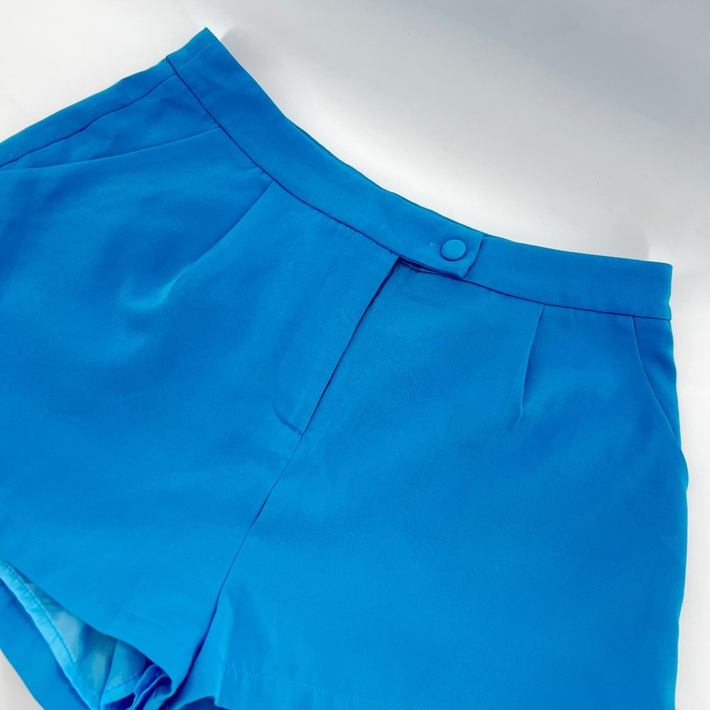 SHEIN High Waist Shorts, Turquoise‎ Blue Career Business Casual Womens Large